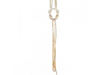 Milor 925 Sterling Silver "Three Chains" Necklace Italy