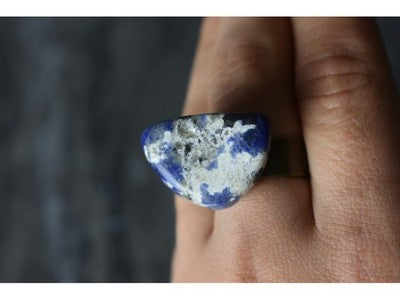 Designer's Ring with Sodalite Size 7.5