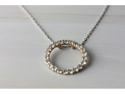 925 Sterling Silver CZ Chain With Pendant