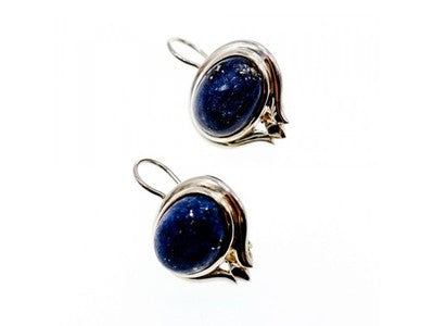 925 Sterling Silver Sodalite Earrings