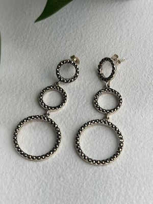Creative 925 Sterling Silver Marcasite Earrings