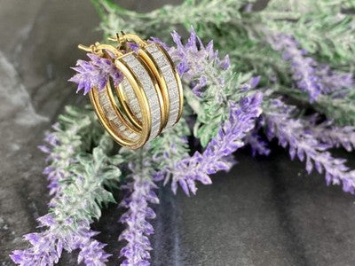 Milor 925 Sterling Silver Gold Plated Earrings Italy
