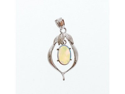 925 Sterling Silver Opal Pendant