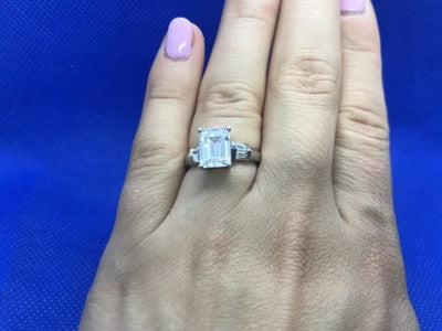 925 Sterling Silver CZ Ring Size 6.5
