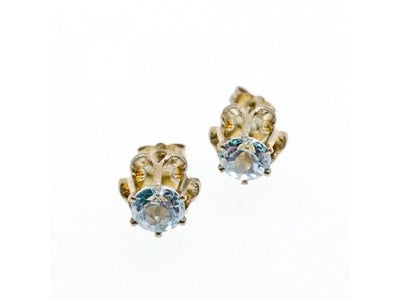 925 Sterling Silver Blue Spinel Stud Earrings