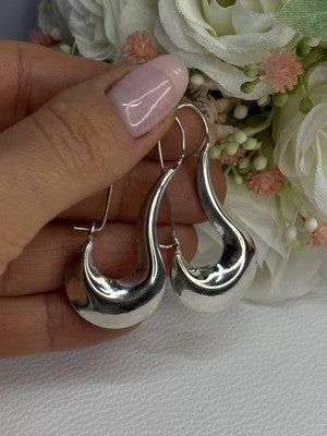 Elegant 925 Sterling Silver Earrings Length 1.90 Inch