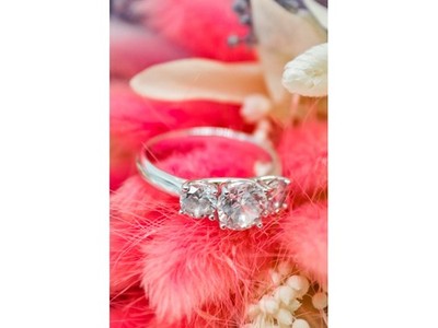 925 Sterling Silver CZ Ring Size 10.5