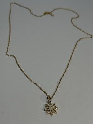 PANDORA 14K 585 YELLOW GOLD CZ NECKLACE LENGTH 23 INCH