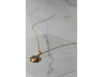 14K Yellow Gold Incense "Guardian Angel" Chain With Pendant