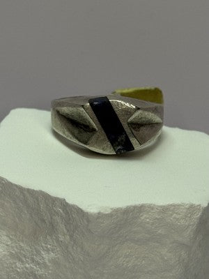 Vintage 925 Sterling Silver Sodalite Ring Size 10.5
