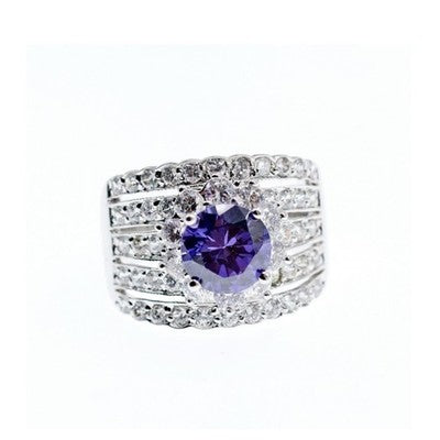 925 Sterling Silver CZ Ring Size 10