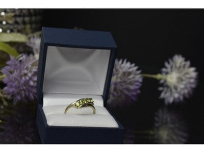 925 Sterling Silver Peridot Ring Size 8.5