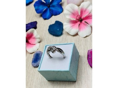 925 Sterling Silver White Topaz Ring Size 6.5