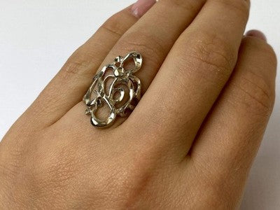 925 Sterling Silver Ring Size 6.5 Italy