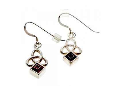 925 Sterling Silver Garnet Earrings