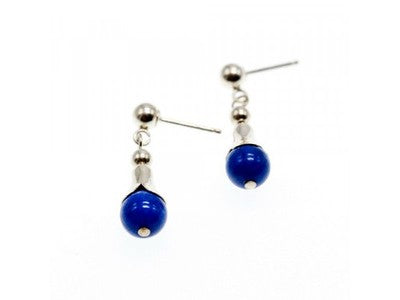 925 Sterling Silver Sodalite Earrings