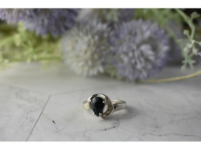 925 Sterling Silver Spinel & Quartz Ring Size 6.5
