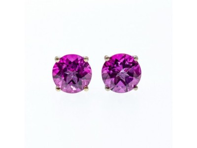 925 Sterling Silver Almandine Stud Earrings