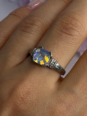 925 Sterling Silver CZ Ring Size 9