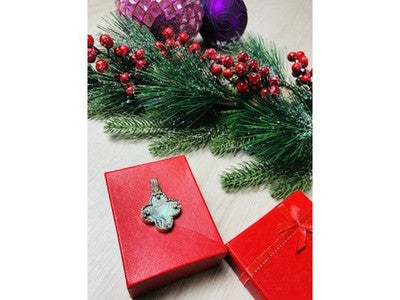 925 Sterling Silver Haliotis & CZ Pendant
