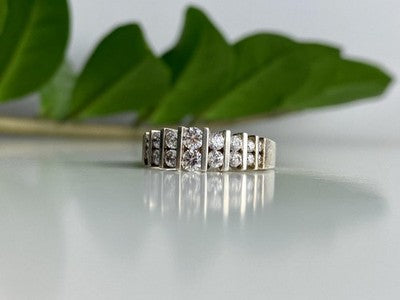 925 Sterling Silver CZ Ring Size 11.75