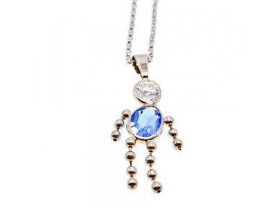 925 Sterling Silver CZ "Man" Chain With Pendant