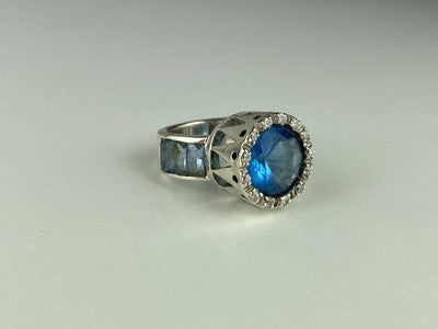 925 Sterling Silver CZ Ring Size 6.5