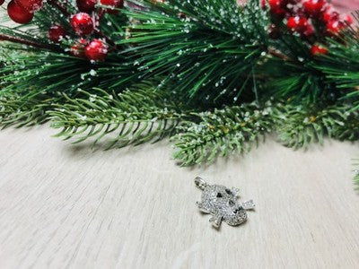 925 Sterling Silver CZ Skull Pendant
