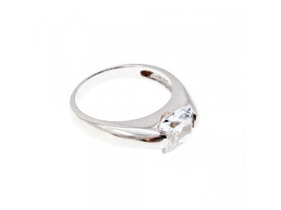 925 Sterling Silver CZ Ring Size 6.5