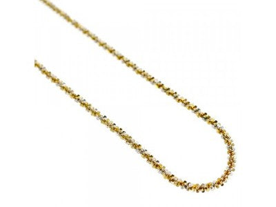 925 Sterling Silver Gold Plated Chain-Necklace Italy 20 In