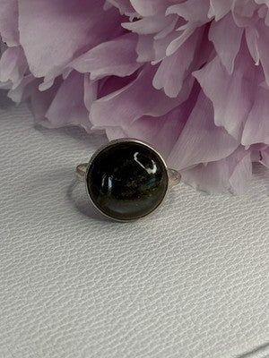 Vintage 925 Sterling Silver Labradorite Ring Size 7