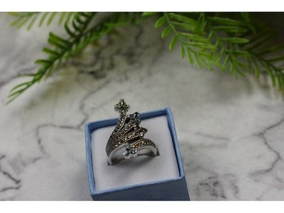 925 Sterling Silver Multi Gemstones Ring Size 7