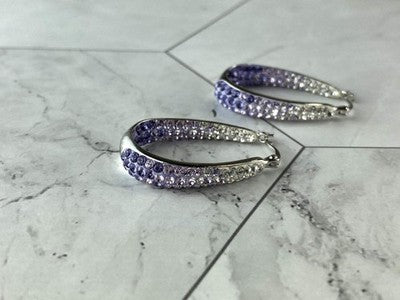 925 Sterling Silver Multicolor CZ "Shine" Earrings