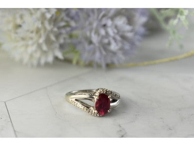 925 Sterling Silver Pink Topaz & Diamonds Ring Size 6
