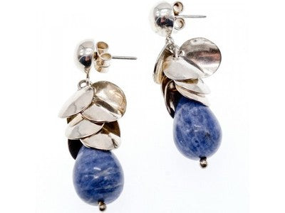 925 Sterling Silver Sodalite Stud Earrings
