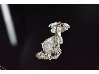 Vintage 925 Sterling Silver "Girl" Brooch