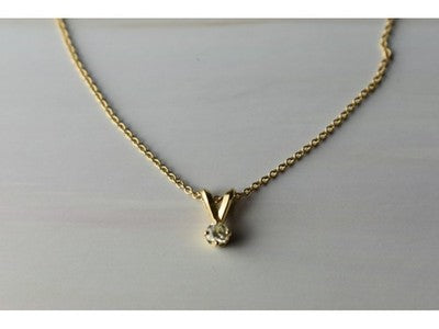 10K Yellow Gold Diamond Chain with Pendant