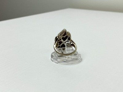 925 Sterling Silver Gold Plated Ring Size 7
