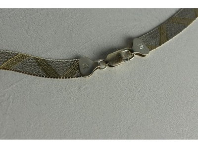 925 Sterling Silver with Gilding Necklace Italy Milor