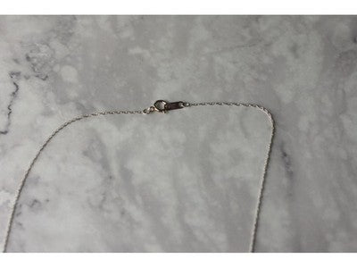 10K White Gold Amethyst & Diamond Chain With Pendant