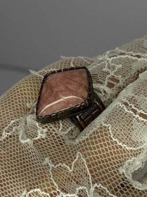Vintage 925 Sterling Silver Morganite Ring Size 8