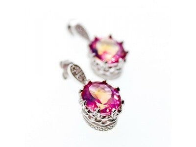 925 Sterling Silver Mystic & White Topaz Earrings