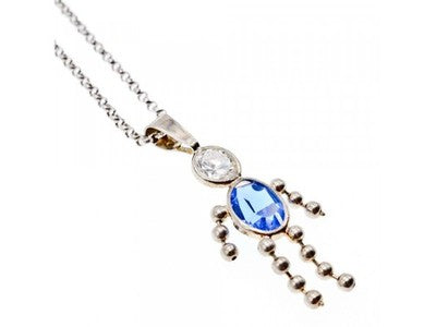 925 Sterling Silver CZ "Man" Chain With Pendant