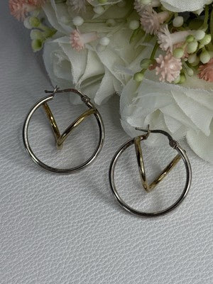 925 Sterling Silver Elegant Italy Earrings Length 1.10 Inch