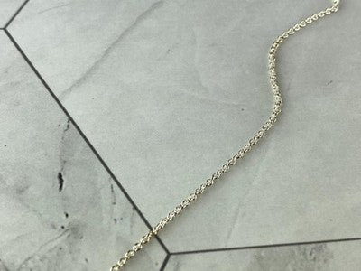 925 Sterling Silver Pearl Chain With Pendant Italy