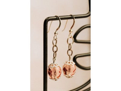 925 Sterling Silver Jewelry Glass Earrings