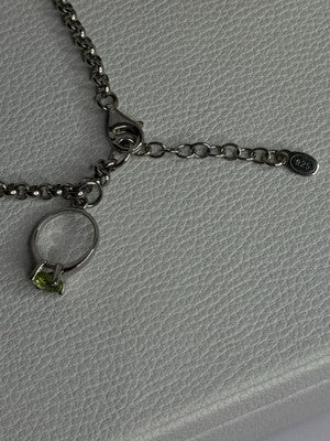 925 Sterling Silver Bracelet Multicolor Gemstones Length 8, 9 Inch