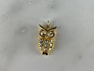 Pendant in Gilding With CZ "Owl"