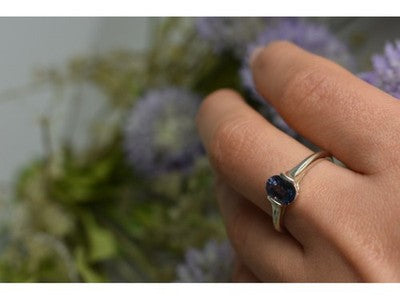 925 Sterling Silver Spinel Ring Size 9.5