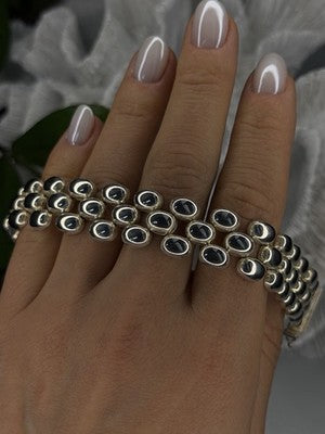 Italy Milor Elegant Design 925 Sterling Silver Bracelet Size 7.5
